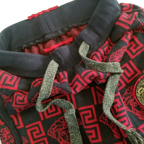 Boys Red Gold Greek Medusa Jogger Sweatpants - Picture 6 of 10